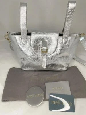 New Women Meli Melo Purse Handbag Bag Shoulder Crossbody Silver Strap Thela Mini - Image 1 of 4