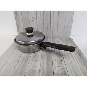 West Bend Continental 1 Quart Soßenpfanne Topf mit Deckel Edelstahl USA Vintage - Bild 1 von 10