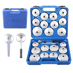 23Pcs Cap Type Oil Filter Wrench Automotive Removal Socket Tool Kit Set - Picture 1 of 7