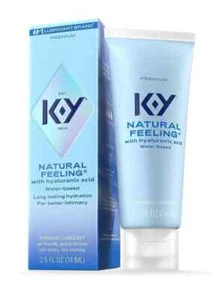 K-Y Lubricant KY NATURAL FEELING W/ HYALURONIC 2.5 FL OZ (2PK) - Picture 1 of 3