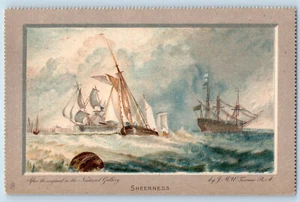 Kent England Postcard Sheerness Schooner c1920's Gems from Turner Tuck Art - Picture 1 of 2