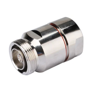 Abrazadera central Jack hembra 7/16 Din cobre corrugado 7/8" cable conector coaxial RF - Imagen 1 de 3