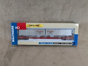Walthers 932-41057 HO CBQ Flexi-Van Mark IV Flat Car Trailer 96005 Gold Line - Picture 1 of 16