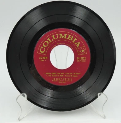 Johnny Mathis, 45 EP, Nobody Knows/ You Better Go Now, Columbia, Easy Returns - Image 1 of 3
