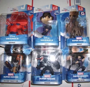 DISNEY INFINITY Figure Character Lot Baymax Venom Hiro Groot Rocket Hawkeye New - Picture 1 of 1