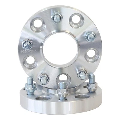 HUBCENTRIC 5x5 to 5x5 JEEP WRANGLER JK 1" WHEEL SPACERS (1/2" studs) - 5X5 - Image 1 of 4