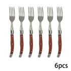 6Pcs Laguiole Steak Knives And Fork Set Stainless Steel Japanese Cutlery Wood