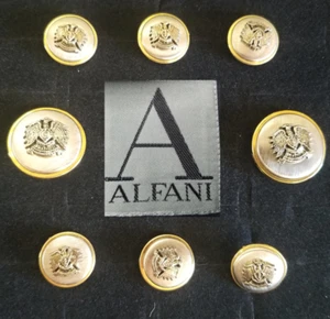 8 seltene Alfani silber/goldfarbene Adler Ersatzknöpfe Blazer Sport Mantel - Bild 1 von 13