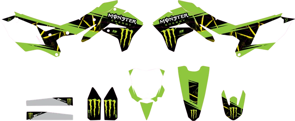 D'COR Monster Energy Slash 图形套件 20-20-135 川崎 KX450F 2016-2018 全新 — 第 1/1 张图片