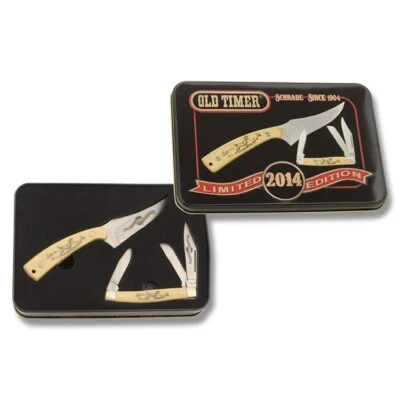 Old Timer Pocket Knife Scrimshaw Stockman, Sharpfinger Limited Edition Set - Image 1 of 4