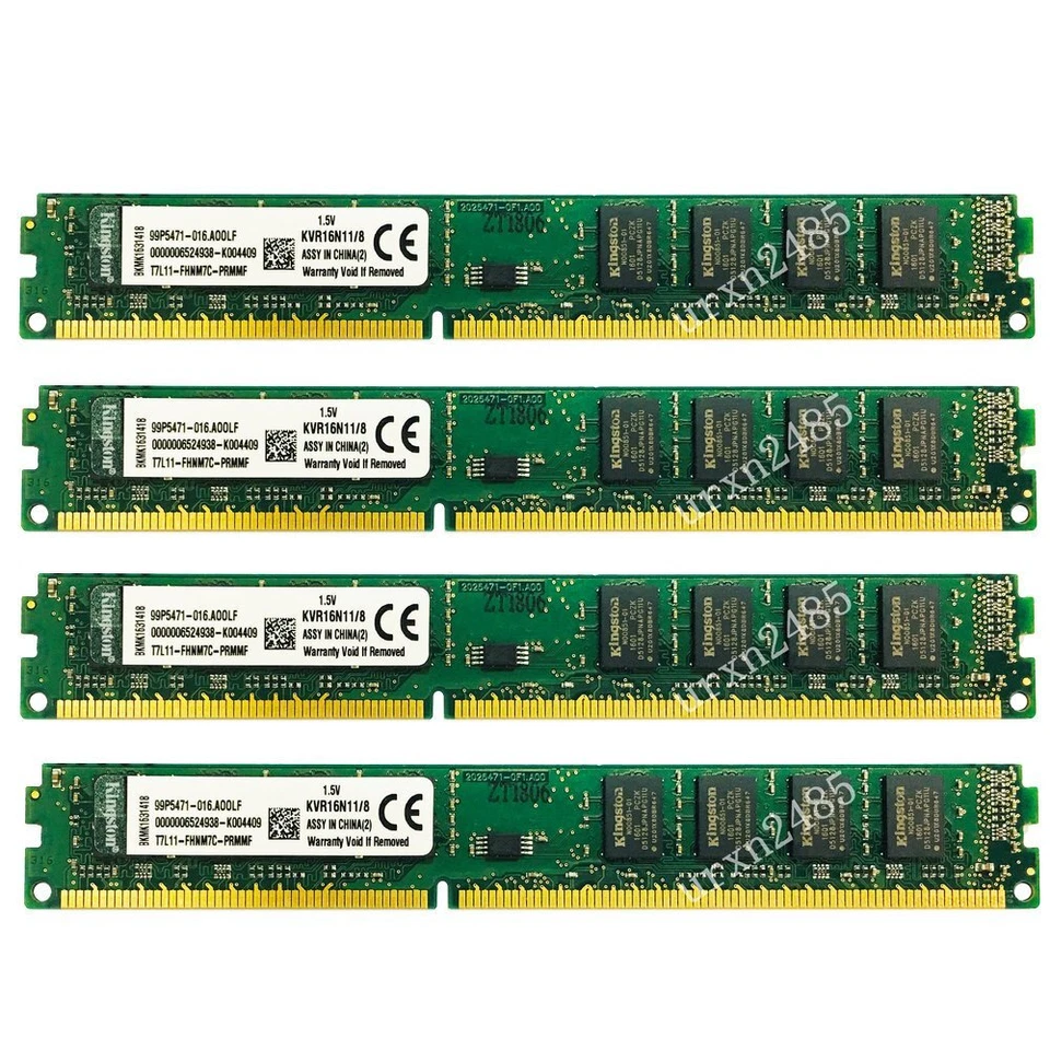 32GB 16G 8G PC3-12800 DDR3 1600 Intel CPU Dual channl Memory For Kingston LOt UK - Image 1 of 4