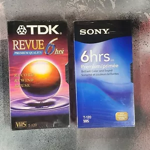 Lot Of 2 Blank VHS Tapes Factory Sealed New 1174L - Foto 1 di 2