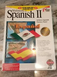 Multimedia Spanish II: Achieve Spanish Fluency Now! (CD-ROM) NEW SEALED - Picture 1 of 4