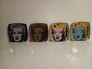 Andy Warhol Pop Art Culture Square Plates Set - Marilyn Monroe Precidioobjects - Picture 1 of 3