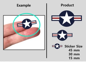 USAF Roundel star logo stickers / aircraft scale plamodel air forces army - Picture 1 of 4