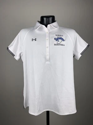 Women’s Under Armour Indiana State Sycamores Basketball White Sideline Polo L - Image 1 of 4