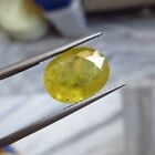 Natural 3.9 Ct Yellow Sapphire Lab Cert Transparent Bangkok Gem No Glass Filling