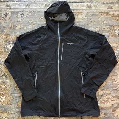 Chaqueta Patagonia H2no Elastizada Sombra de Lluvia Negra Talla XL Cremallera Completa Ligera Para Hombres Foto 1 de 4