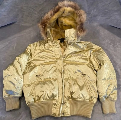RocaWear Women's Gold Metallic, Hooded Jacket Size XL RARE - Image 1 of 4