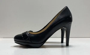 Cole Haan Women's Black Platform Buckle Pump Heels Size 8.5 B - Picture 1 of 7