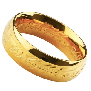 Silver KYASYA Stainless Steel Fire Letter Gold Ring Simple and Delicate Men 135 - Picture 1 of 6