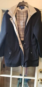 Mackintosh New England Rain Jacket Removable Hood Brown Full Zip + Snap Buttons  - Picture 1 of 8