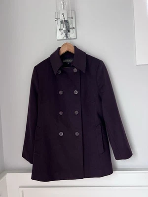 Kristen Blake Maroon Double Breasted Wool Coat Size M - Image 1 of 4