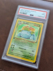 1999 Pokemon GERMAN Venusaur BISAFLOR Holo 1st Edition PSA 9 NM-MT - Picture 1 of 10