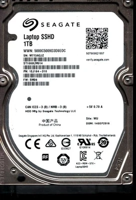 ST1000LM014 P/N: 1EJ164-310 F/W: SM36 S/N: W773 WU 1TB SEP 2016 CHINA SEAGATE - Image 1 of 2