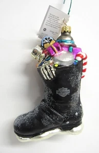 Vintage Christopher Radko "Biker Boot" Harley Davidson Christmas Ornament - EUC - Picture 1 of 17