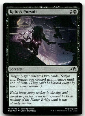 Kaito's Pursuit #103 (Foil) (MP) Kamigawa Neon Dynasty NEO Magic MTG - Image 1 of 2