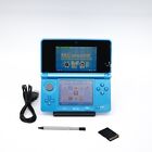 Nintendo 3DS Metallic Blue Console w/ Stylus + Charger + 4 GB (USA Seller)  READ