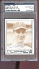 1983 TCMA Play Ball #38 RP Vince DiMaggio AUTO SIGNED Autograph Card PSA PSA/DNA