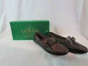 Neu im Karton Eastland Saddle braune flache Halbschuhe mit hellbraunen Nähten abgerundete Spitze Größe 11M - Bild 1 von 10