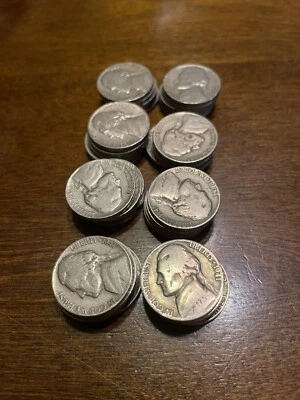 1940-1949 Roll Of  Mixed Years Jefferson Nickels - Image 1 of 2