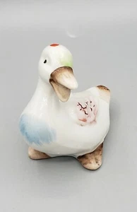 Porcelain Goose Figurine, Japan.  2 1/2" x 2 3/4" - Picture 1 of 4