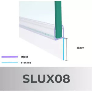 Shower Screen Seal Strip | For 4mm-10mm Glass | Bath Screen Door 900mm Lengths - Picture 1 of 8