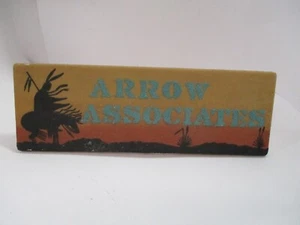 Native American Southwest Theme Desk Sign "Arrow Associates" - Picture 1 of 9