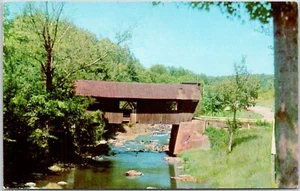 Postal de colección Bridge Over Gihon River Johnson Vermont sin publicar - Imagen 1 de 2