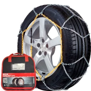 Autoreifen Schneeketten flexibel 9mm Anti Rutsch Eis und Schlamm Stahlketten Tasche KNN120 - Bild 1 von 6