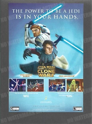 Anuncio de revista impresa Star Wars the Clone Wars Lucasarts Nintendo DS Wii ANUNCIO Foto 1 de 2