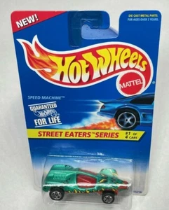 1996 Hot Wheels #412 Street Eaters Series 1/4 SPEED MACHINE Green w/Chrome 5 Sp - Picture 1 of 7