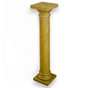 Yellow Marble Column India Italian Interior Design H 100Cm - Picture 1 of 4