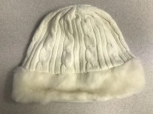Gap bebé sombrero blanco gorra piel sintética 12-18 meses - Imagen 1 de 2
