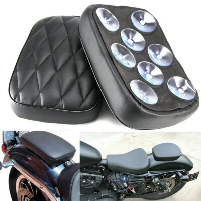 Diamond Rear Solo Passenger Seat Pillion Pad 8 Suction Cups For Harley Universal - Image 1 of 4