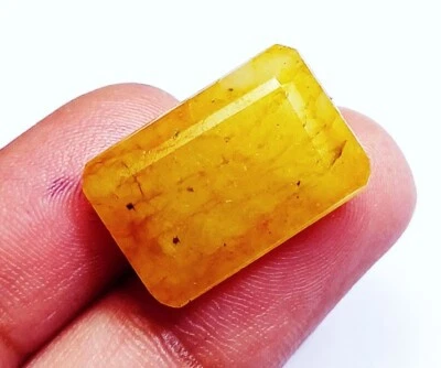 Natural Yellow Heliodor Beryl Loose Gemstone 16.60 Ct Certified With Free Gift - Image 1 of 4