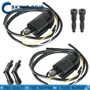For Honda CB750K 750 Four Super Sport 2 Ignition Coils Spark Plug Caps 1975-78 - Picture 1 of 24