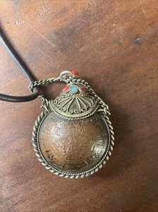 Tibetan Mixed Metal Decorative Snuff or Perfume Replica Bottle - Picture 1 of 8