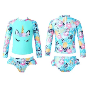 Girls Mermaid Scales Park Pool Bikini Tops With Bottoms Tankini Holiday 2PCS - Picture 1 of 43