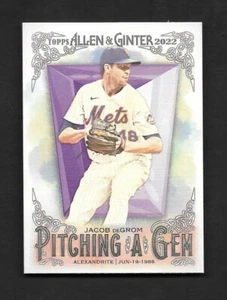 2022 Topps Allen & Ginter JACOB deGROM  Pitching A Gem -NEW YORK METS- #PAG-12 - Picture 1 of 1